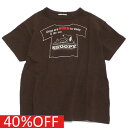 【子ども服/デニムダンガリー/スヌーピーコラボ/DENIM DUNGAREE/ジュニア服】 セール 【40%OFF】 テンジク SNOOPY SLEEP TEE 7BR茶