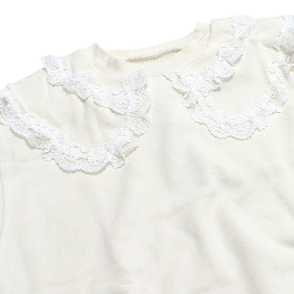 【ocean＆ground/オーシャンアンドグラウンド/子供服/ベビー/キッズ/ジュニア】 セール 【50%OFF】 レースカラースウェット オフホワイト(OW)