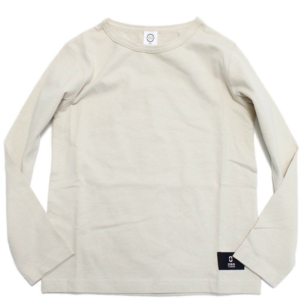 素色 - 【ZERO standard/子供服/ゼロスタンダード】 ロングTシャツ アイボリー(IV)