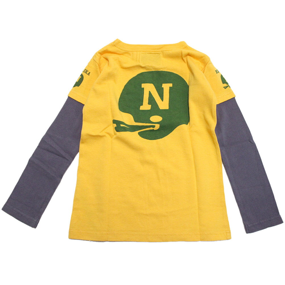 【GOLD RUSH OUTFITTERS/ゴールドラッシュアウトフィッターズ/アメカジ】 セール 【85%OFF】 フットボールレイヤードロングTシャツ イエロー millibar-10513592 子供服ミリバール サンプル画像2