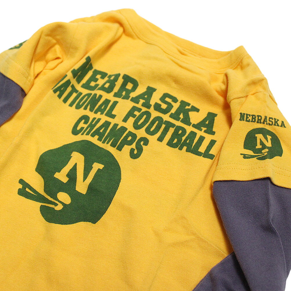【GOLD RUSH OUTFITTERS/ゴールドラッシュアウトフィッターズ/アメカジ】 セール 【85%OFF】 フットボールレイヤードロングTシャツ イエロー millibar-10513592 子供服ミリバール サンプル画像3