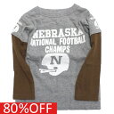 【GOLD RUSH OUTFITTERS/ゴールドラッシュアウトフィッターズ/アメカジ】 セール 【80%OFF】 フットボールレイヤードロングTシャツ アッ...