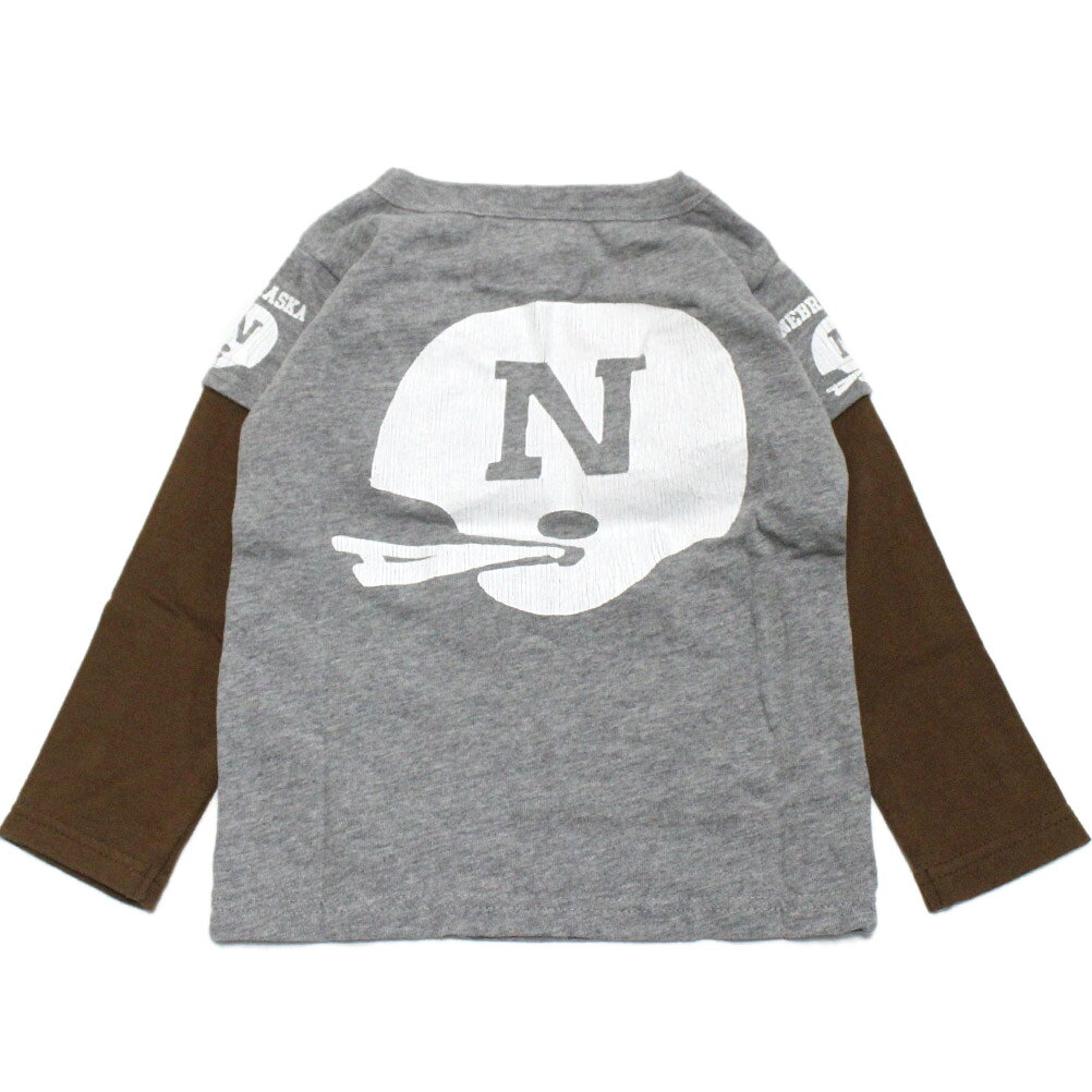 【GOLD RUSH OUTFITTERS/ゴールドラッシュアウトフィッターズ/アメカジ】 セール 【85%OFF】 フットボールレイヤードロングTシャツ アッシュ millibar-10513593 子供服ミリバール サンプル画像2