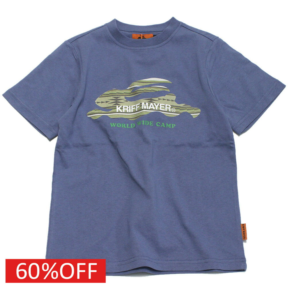 樂天商城 - 【KRIFF MAYER/KRIFFMAYER KIDS/クリフメイヤー/ジュニア/キッズ/クリフメイヤーキッズ】 セール 【50%OFF】 フライングラビットガラロゴT ブルー(74)