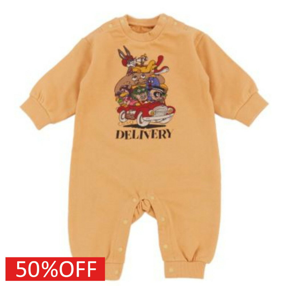 【ocean＆ground/オーシャンアンドグラウンド/子供服/ベビー/キッズ/ジュニア】 セール 【50%OFF】 STARS DELIVERYプリントロンパース イエロー(YE)