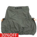 【X-GIRL STAGES/エックスガール/エックスガールステージズ/子供服/女の子】 セール 【30%OFF】 サイドポケットミリタリースカート カーキ(4...