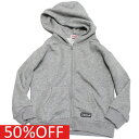 【子供服/ミニマル/minimal/キッズ服/アウトドア/SDGs】 セール 【50%OFF】 【防汚加工】シリコンワッペンジップアップパーカー グレー(85)