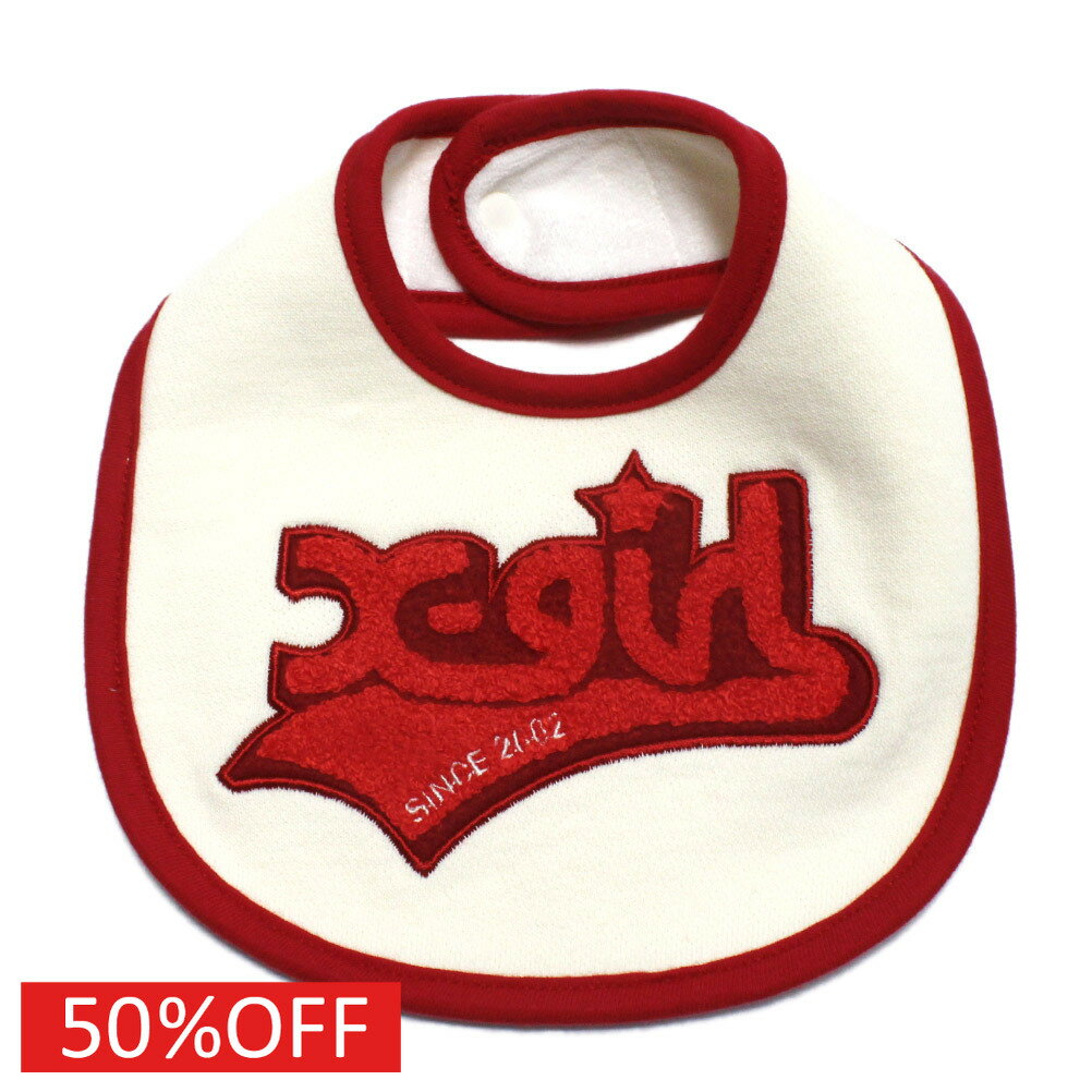 Bib - 【X-GIRL STAGES/エックスガール/エックスガールステージズ/子供服/女の子】 セール 【50%OFF】 ロゴサガラ刺繍スタイ アイボリー(05)