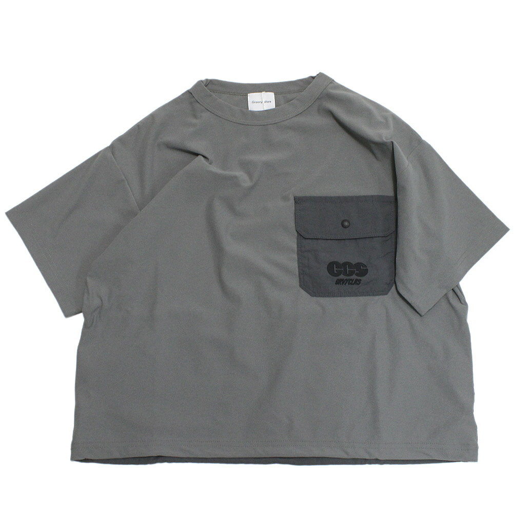 樂天商城 - 【子供服/グルーヴィーカラーズ/groovy colors/ジュニア/男の子】 NEW JERSEY MARU DRAWSTRING TEE 3GRグレー