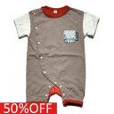 【オフィシャルチーム OFFICIALTEAM】 セール 【50%OFF】 スラブ天竺ポテトスナックロゴロンパース アッシュ