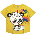 【グラグラ/GRANDGROUND/キッズ/ガールズ】 LOVE レインボードルマンTシャツ イエロー