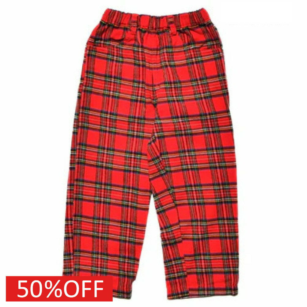【ニードルワークス/ジュニア服/NEEDLEWORKS】 セール 【50%OFF】 タータンチェックストレートパンツ ..