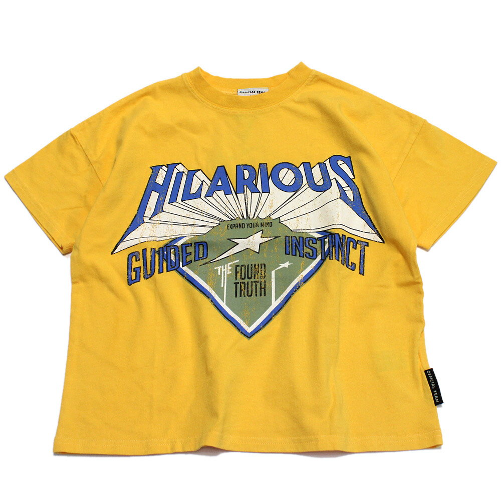 樂天商城 - 【オフィシャルチーム OFFICIALTEAM】 製品染めHILARIOUSロゴ Tシャツ マスタード