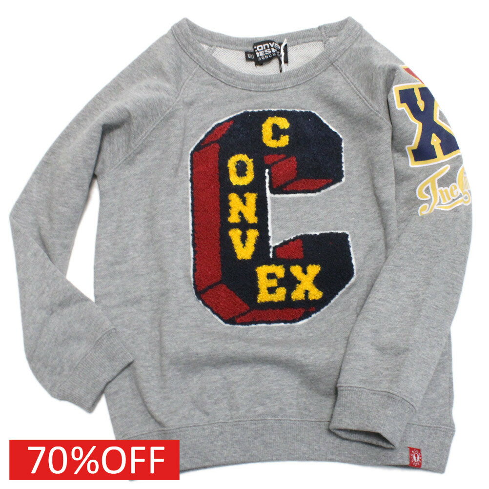 樂天商城 - 【コンベックス/CONVEX/子供服/ジュニア/キッズ】 セール 【70%OFF】 サガラ刺繍/ラグラントレーナー 杢グレー(15)
