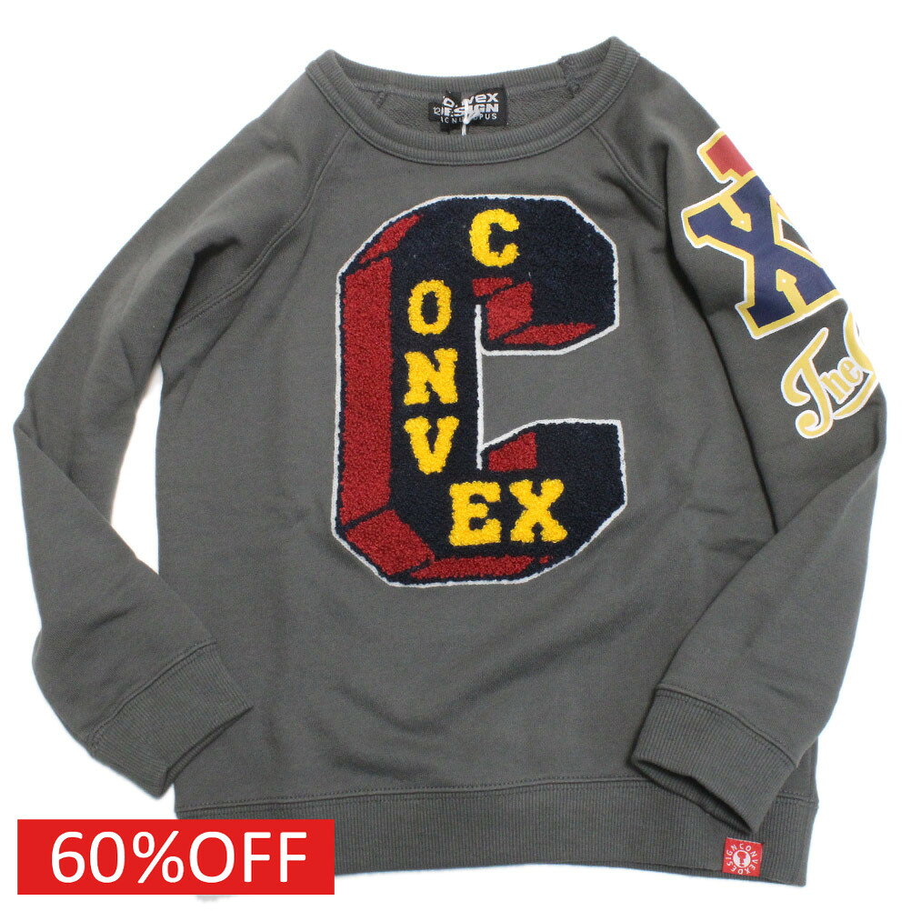 “コンベックス”のサガラ刺繍/ラグラントレーナー・動きやすいラグランスリーブのトレーナー・ボディは裏毛素材で着心地のいい1着・立体的なサガラ刺繍のワッペンが存在感抜群・袖のプリントもポイント・着回しやすいベーシックなシルエットが◎本体　綿100%リブ部分　綿96%　ポリウレタン4%グリーン(9)杢グレー(15)メーカー希望小売価格はメーカーカタログに基づいて掲載しています関連キーワード:子供服 キッズ 男の子 女の子 ガールズ ボーイズ ジュニア ユニセックス チャコール(23) 120cm 130cm 140cm 150cm 160cm con632222トップ&nbsp;>&nbsp;セール&nbsp;>&nbsp;ブランド一覧&nbsp;>&nbsp;カ&nbsp;>&nbsp;コンベックス(CONVEX)トップ&nbsp;>&nbsp;ブランド一覧&nbsp;>&nbsp;カ&nbsp;>&nbsp;コンベックス(CONVEX)トップ&nbsp;>&nbsp;アイテム一覧&nbsp;>&nbsp;トップス&nbsp;>&nbsp;トレーナートップ&nbsp;>&nbsp;セール&nbsp;>&nbsp;アイテム一覧&nbsp;>&nbsp;トップス&nbsp;>&nbsp;トレーナートップ&nbsp;>&nbsp;ボーイズ・ユニセックス&nbsp;>&nbsp;トップス&nbsp;>&nbsp;トレーナーサイズ120130140150160着丈(BC)4651545862身幅3840424446ゆき丈5560667177採寸結果は全てセンチ表記です。商品により多少の誤差がございます。目安とお考え下さい。※BCはバックセンター（首から裾までの後中心）です。※SNPはサイドネックポイント（肩から裾までの直線で計測した長さ）です。生地の透け感なしあり生地の厚み薄手普通厚手生地の伸縮性なしややありあり裏地なしあり裏起毛a244a246a249a252a299a329a363a