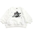 【子供服/makeyourday/ベビー/メイクユアデイ/キッズ/ジュニア】 宇宙プリントトレーナー(baby) オフホワイト(OW)