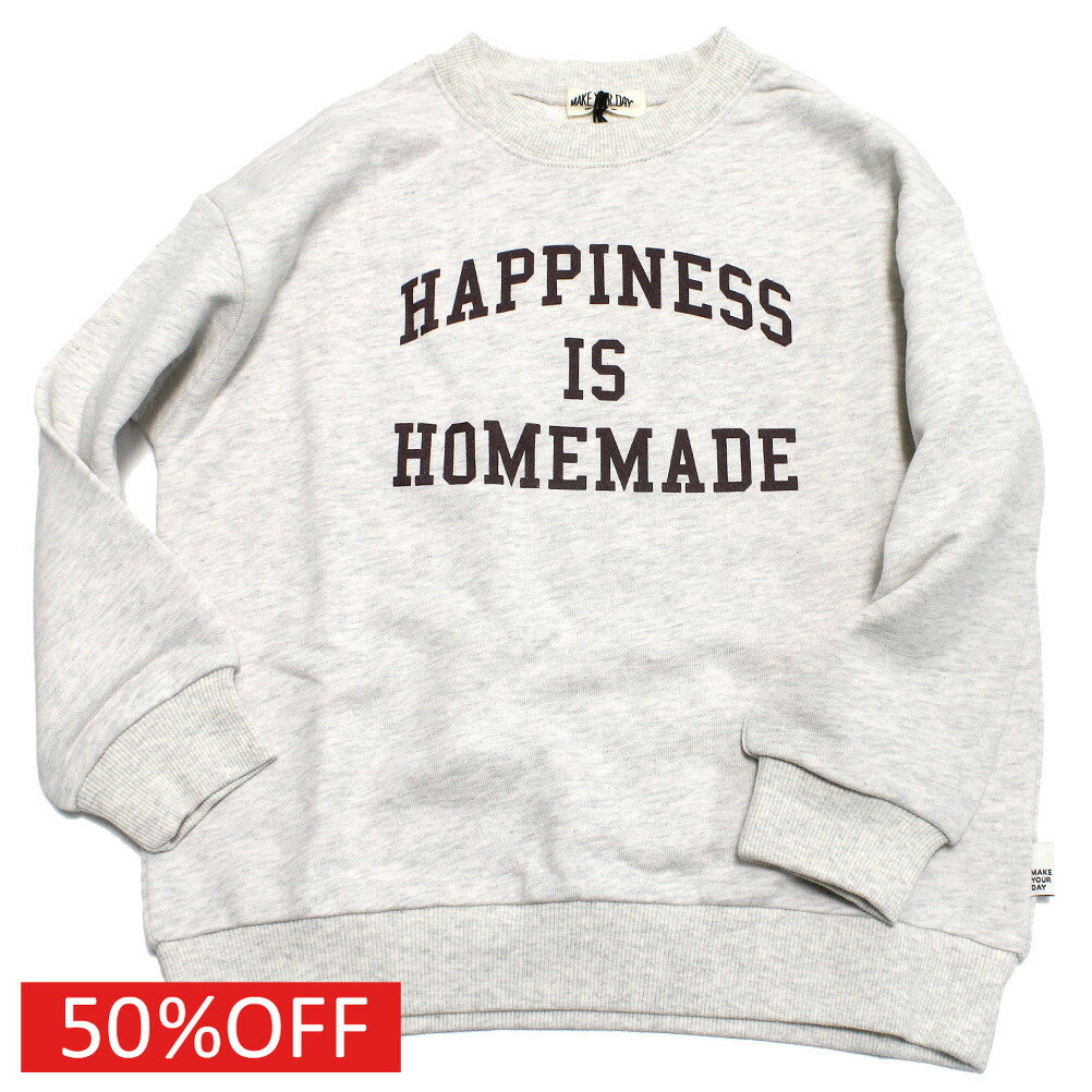樂天商城 - 【子供服/makeyourday/ベビー/メイクユアデイ/キッズ/ジュニア】 セール 【50%OFF】 カレッジロゴトレーナー ライトグレー(LG)