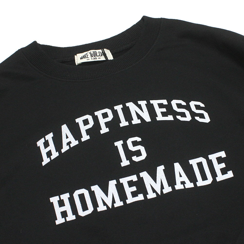 【子供服/makeyourday/ベビー/メイクユアデイ/キッズ/ジュニア】 セール 【50%OFF】 カレッジフリルトレーナー ブラック(BK)