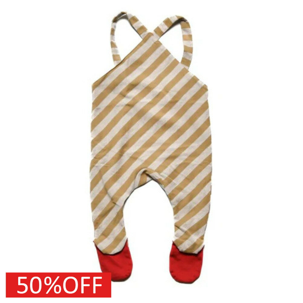 【ニードルワークス/ジュニア服/NEEDLEWORKS】 セール 【50%OFF】 【NeWo】ストライプロンパース ベー..