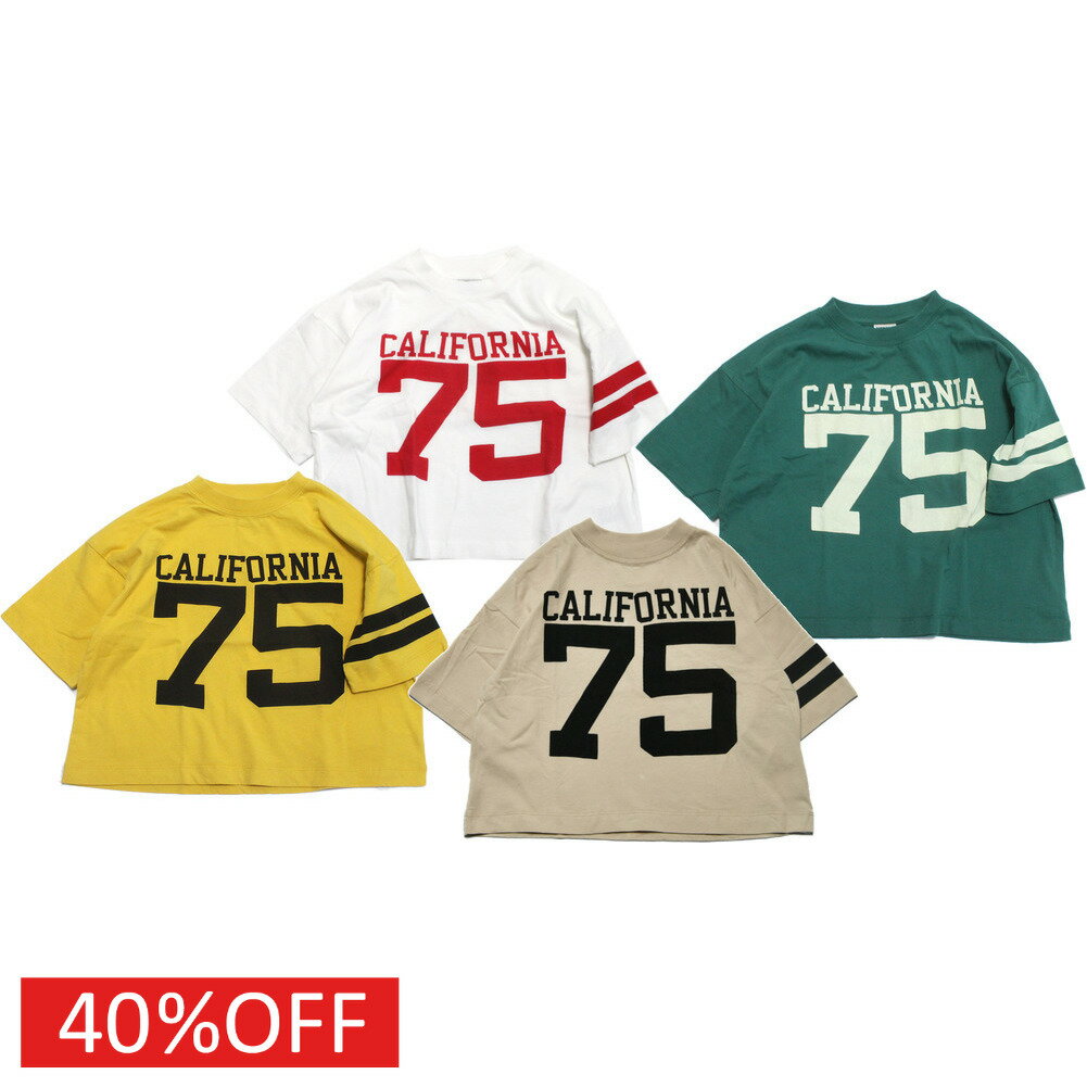 T-Shirts （Half Sleeves） - 【ニードルワークス/ジュニア服/NEEDLEWORKS】 セール 【40%OFF】 30/-天竺ナンバーTシャツ