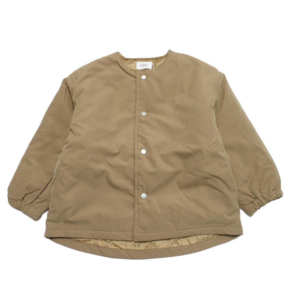 【FOV/フォブ/こども服/キッズ/親子/カジュアル】 ノーカラージャケット ベージュ(BE)