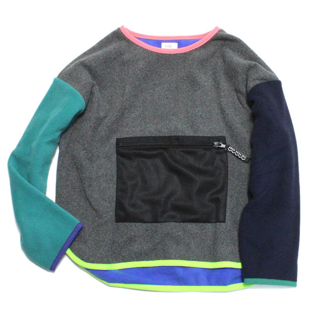 【子ども服/THE PARK SHOP/ザ・パークショップ/子供服/キッズ服】 WALKBOY CREW（プルオーバー） グレーマルチ