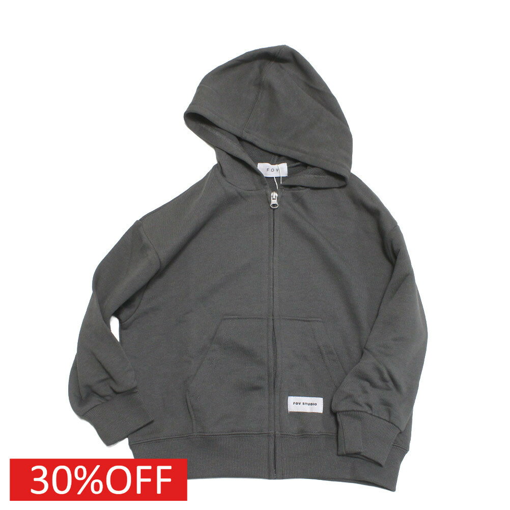 【FOV/フォブ/こども服/キッズ/親子/カジュアル】 セール 【30%OFF】 ジップパーカー チャコール(CG)