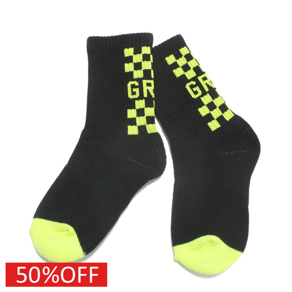 Other - 【子供服/グルーヴィーカラーズ/groovy colors/ジュニア/男の子】 セール 【50%OFF】 GROOVY チェッカーフラッグ SOX 2BK黒