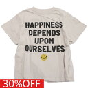 【ニードルワークス/ジュニア服/NEEDLEWORKS】 セール 【30%OFF】 30/-天竺HAPPINESS Tシャツ サンド