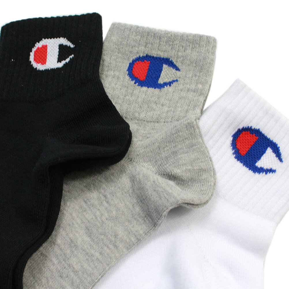 【CHAMPION/KIDS/チャンピオン/キッズ/子ども服】 セール 【20%OFF】 クォーターレングスソックスBIGロゴ3P モノトーンアソート(902)