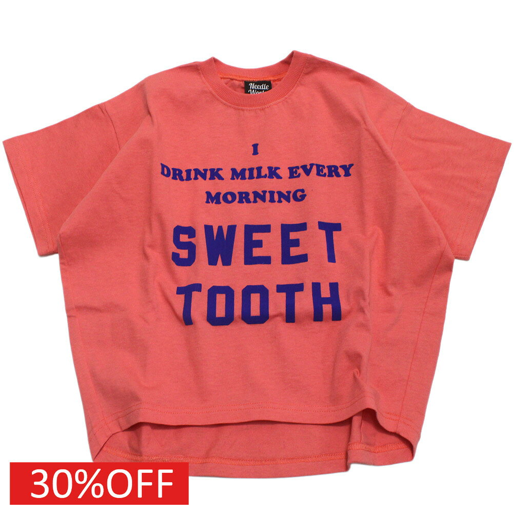  セール  SWEET TOOTH変形Tシャツ レッド