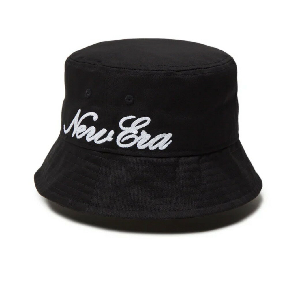 【NEWERA/キッズ/帽子/ニューエラ】 KIDS ESSENTIAL SCRIPT CHAIN BUCKET HAT ブラック