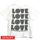 【ニードルワークス/ジュニア服/NEEDLEWORKS】 セール 【50%OFF】 30/-天竺LOVE Tシャツ オフホワイト