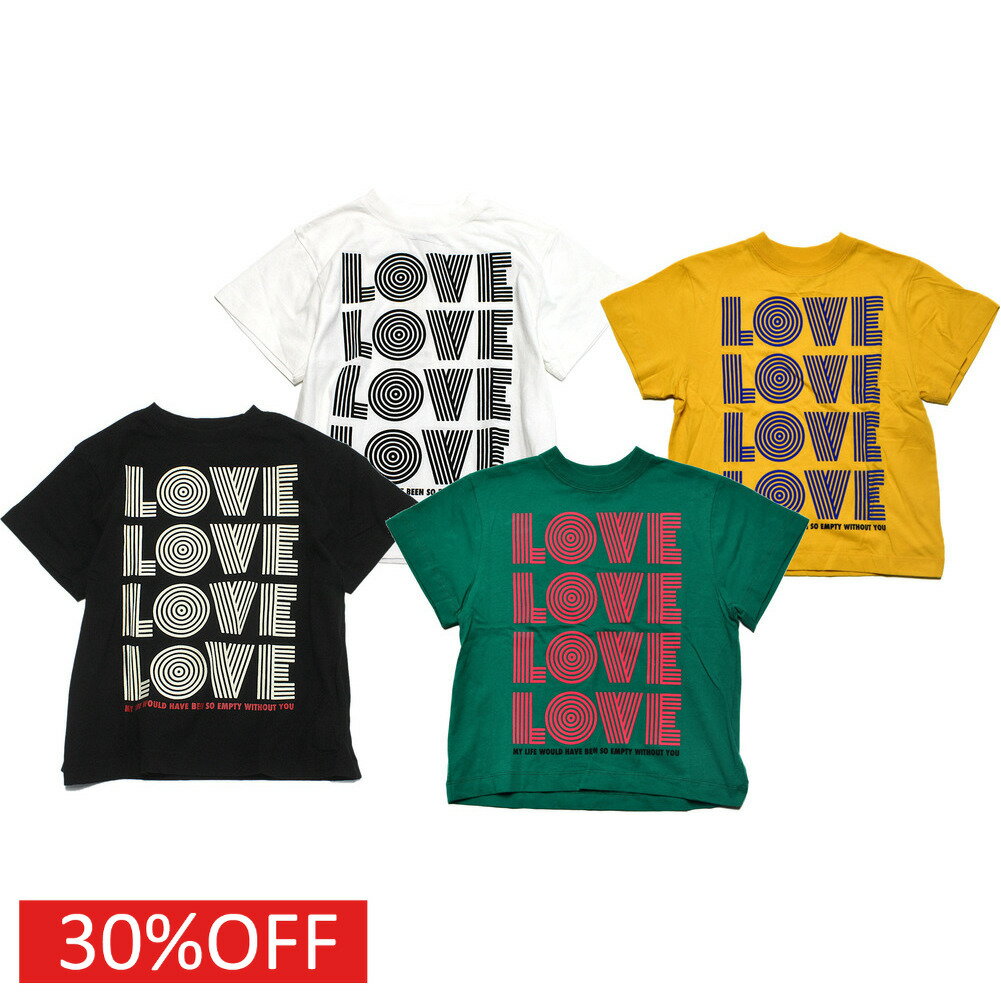 樂天商城 - 【ニードルワークス/ジュニア服/NEEDLEWORKS】 セール 【30%OFF】 30/-天竺LOVE Tシャツ