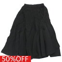 【ユニカ/UNICA/子供服/キッズ/女の子】 セール 【50%OFF】 リボンギャザーシャーリングスカート ブラック(4)