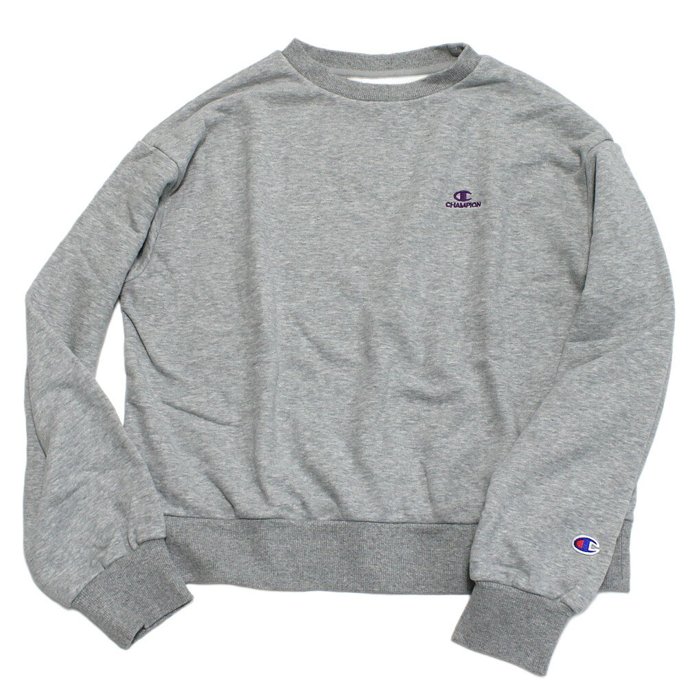 楽天子供服ミリバール【Champion/チャンピオン/メンズ/レディース】 【WOMENS】リラックスフィット ロゴCREW NECK スウェットシャツ ヘザーグレー（060）