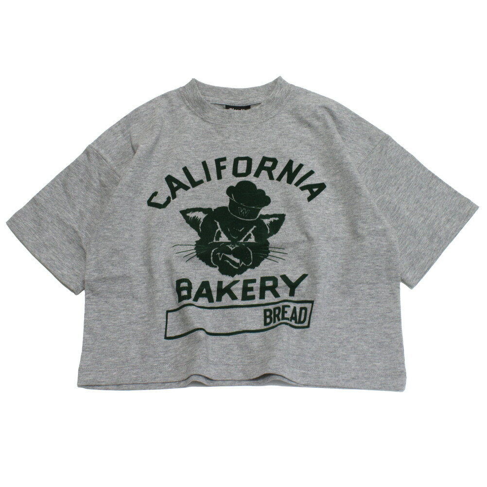 樂天商城 - 【ニードルワークス/ジュニア服/NEEDLEWORKS】 CALIFORNIA BAKERY Tシャツ トップグレー