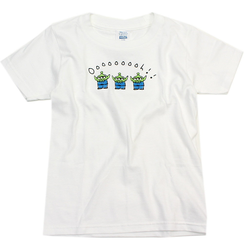 子ども服 ベビー 出産祝い キッズ ジュニア マタニティ あす楽 【Disney×Pixar】Aliens Tシャツ ホワイト(WHT)