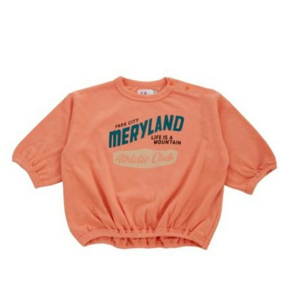 【ocean&amp;ground/オーシャンアンドグラウンド/子供服/ベビー/キッズ/ジュニア】 ロゴプリントベビーバルーンTシャツ アプリコット(AP)