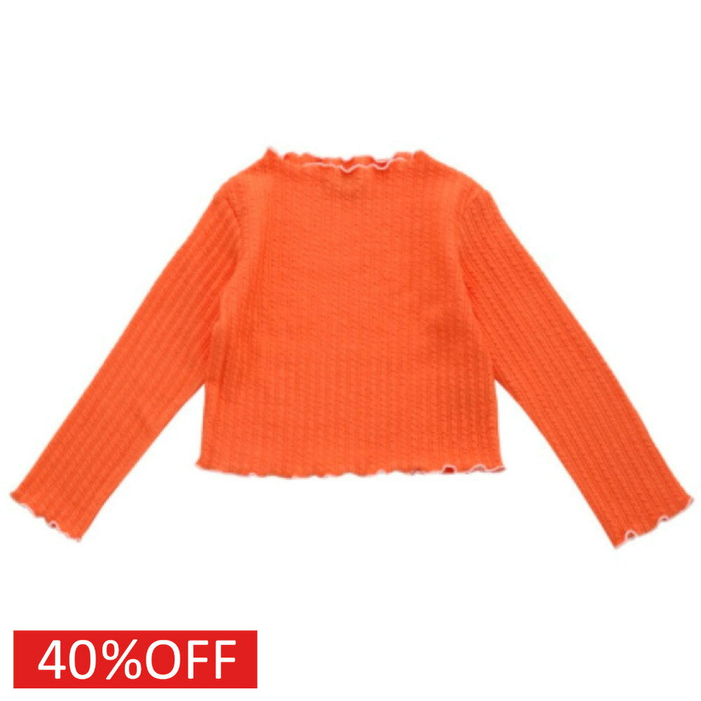 樂天商城 - 【ocean＆ground/オーシャンアンドグラウンド/子供服/ベビー/キッズ/ジュニア】 セール 【40%OFF】 ジャガードクロップドロンT オレンジ(OR)