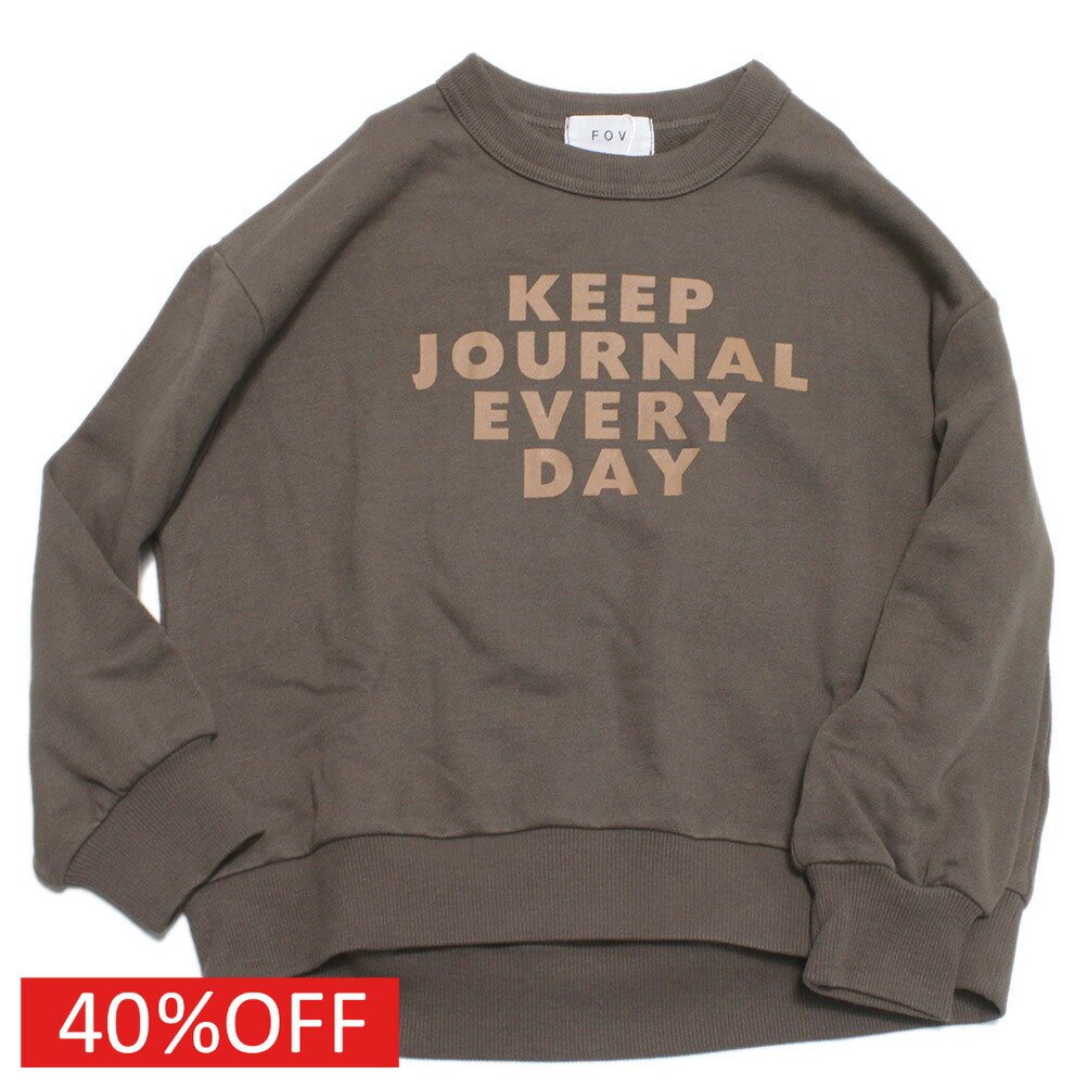 “フォブ”のKEEPJOURNAL ビッグトレーナー・ゆったりシルエットのプルオーバー・肌なじみが良く、速乾性もあるポリエステル混の裏毛・シンプルで着回しやすいグラフィックデザイン・バックはチケットのみでシンプルに【ご注意】素材の特性上、小さな糸の飛び込みやスレなどが見られる場合があります。着用には問題ございませんので、商品の味としてご理解くださいます様、お願い申し上げます。本体　ポリエステル65%　綿35%リブ部分　ポリエステル63%　綿34%　ポリウレタン3%エクリュ(EC)グレージュ(GU)メーカー希望小売価格はメーカーカタログに基づいて掲載しています関連キーワード:子供服 キッズ 男の子 女の子 ガールズ ボーイズ 女子 男子 ジュニア jr ユニセックス アッシュブラウン(AB) M(110-120)cm L(130-140)cm XL(150-160)cm fov615713トップ&nbsp;>&nbsp;セール&nbsp;>&nbsp;ブランド一覧&nbsp;>&nbsp;ハ&nbsp;>&nbsp;フォブ(FOV)トップ&nbsp;>&nbsp;ブランド一覧&nbsp;>&nbsp;ハ&nbsp;>&nbsp;フォブ(FOV)トップ&nbsp;>&nbsp;アイテム一覧&nbsp;>&nbsp;トップス&nbsp;>&nbsp;トレーナートップ&nbsp;>&nbsp;セール&nbsp;>&nbsp;アイテム一覧&nbsp;>&nbsp;トップス&nbsp;>&nbsp;トレーナートップ&nbsp;>&nbsp;ボーイズ・ユニセックス&nbsp;>&nbsp;トップス&nbsp;>&nbsp;トレーナーサイズ(cm)身幅肩幅着丈袖丈S(90-100)40.038.044.026.5M(110-120)45.043.051.534.5L(130-140)49.047.058.042.5XL(150-160)54.052.066.550.5採寸結果は全てセンチ表記です。商品により多少の誤差がございます。目安とお考え下さい。※BCはバックセンター（首から裾までの後中心）です。※SNPはサイドネックポイント（肩から裾までの直線で計測した長さ）です。生地の透け感なしあり生地の厚み薄手普通厚手生地の伸縮性なしややありありa244a246a249a252a366a