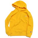 【CHAMPION/KIDS/チャンピオン/キッズ/子ども服】 HOODED スウェットシャツ ゴールド(748)