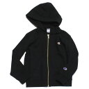 【CHAMPION/KIDS/チャンピオン/キッズ/子ども服】 ZIP HOODED スウェットシャツ ブラック(90)