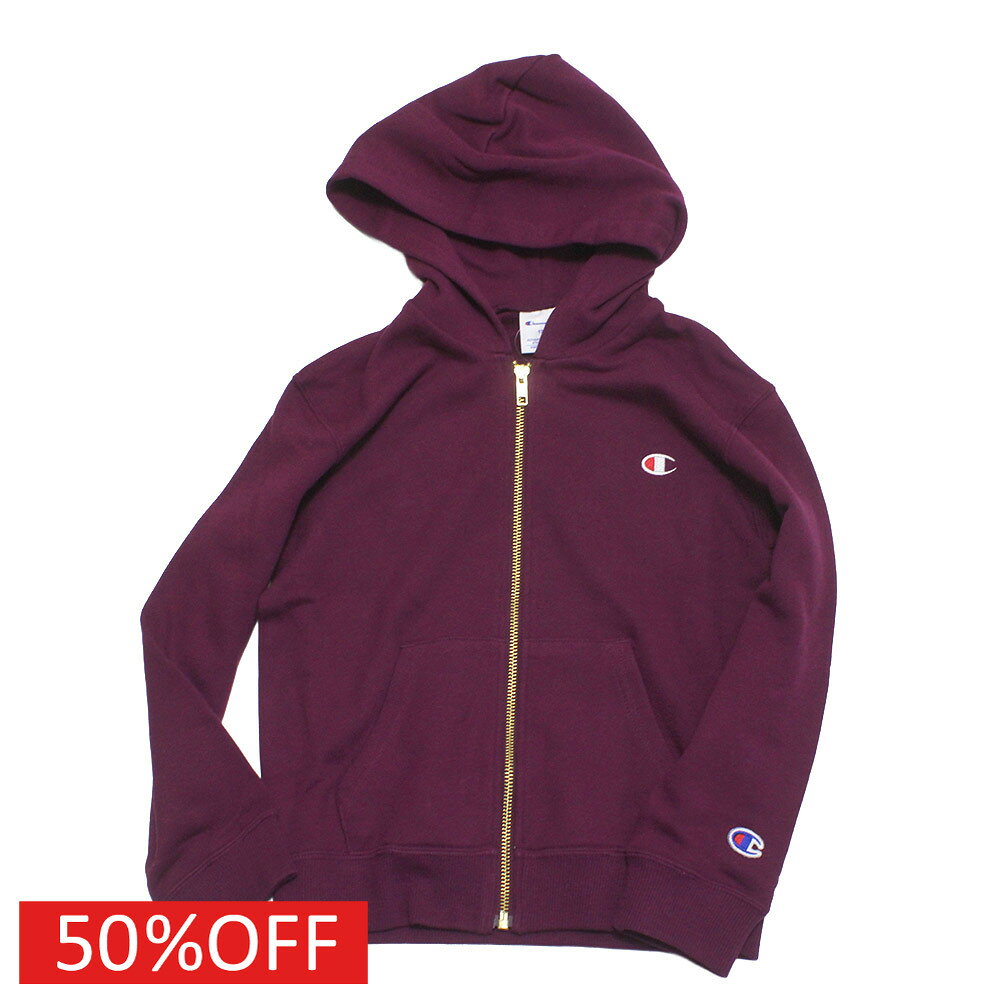 樂天商城 - 【CHAMPION/KIDS/チャンピオン/キッズ/子ども服】 セール 【50%OFF】 ZIP HOODED スウェットシャツ ダークパープル(270)