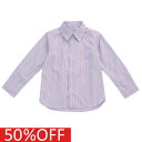 【ocean&ground/オーシャンアンドグラウンド/子供服/ベビー/キッズ/ジュニア】 セール 【50%OFF】 ストライプシャツ ライトブルー(LB)