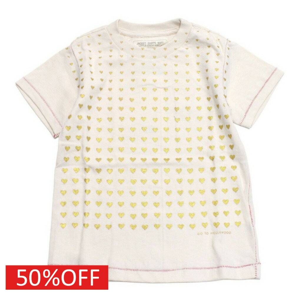 【ゴートゥーハリウッド GO TO HOLLYWOOD/子供服/親子】 セール 【50%OFF】 テンジク キラキラハート TEE 1W白