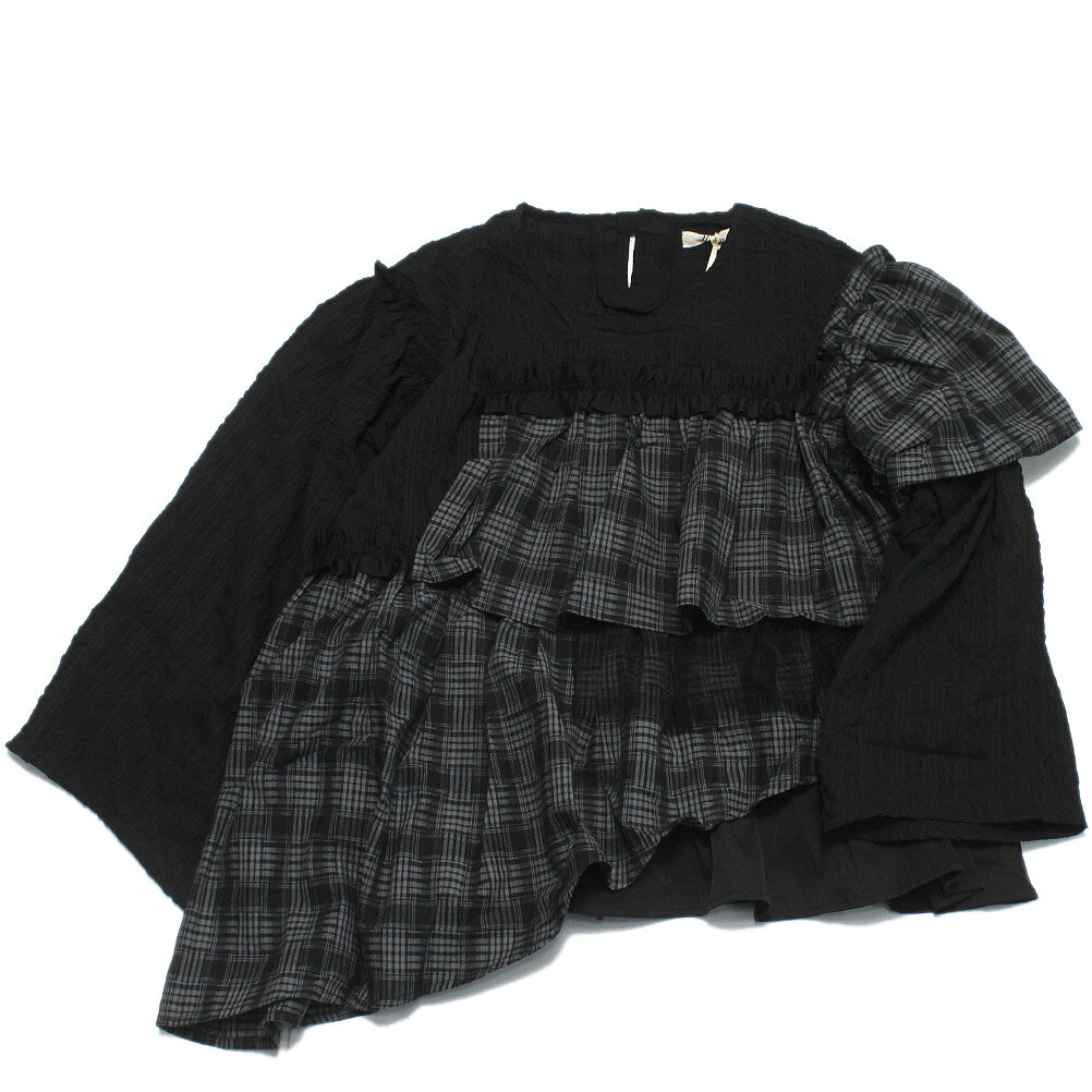 【ユニカ/UNICA/子供服/キッズ/女の子】 セール 【30%OFF】 チェックレイヤードブラウス ブラック(4) millibar-10557691 子供服ミリバール パッケージ画像