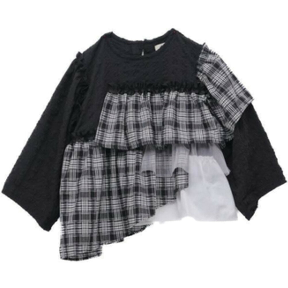 【ユニカ/UNICA/子供服/キッズ/女の子】 セール 【30%OFF】 チェックレイヤードブラウス オフホワイト(2) millibar-10557692 子供服ミリバール パッケージ画像