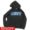 【子供服/グルーヴィーカラーズ/groovy colors/ジュニア/男の子】 セール 【50%OFF】 ウラケ GRVY パーカー 2BK黒