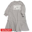 【ocean&ground/オーシャンアンドグラウンド/子供服/ベビー/キッズ/ジュニア】 セール 【50%OFF】 8分袖ボリュームスリーブワンピース グレー...